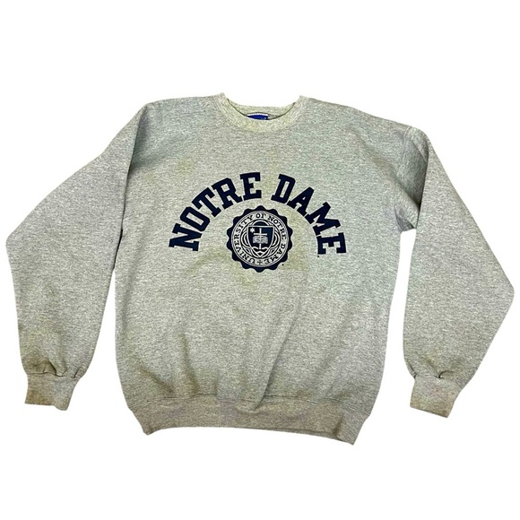Vintage Champion Notre Dame Fighting Irish Sweatshirt - Size M - Picture 1 of 6